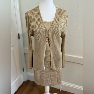 Griffin Gray for St John 3-piece gold skirt set